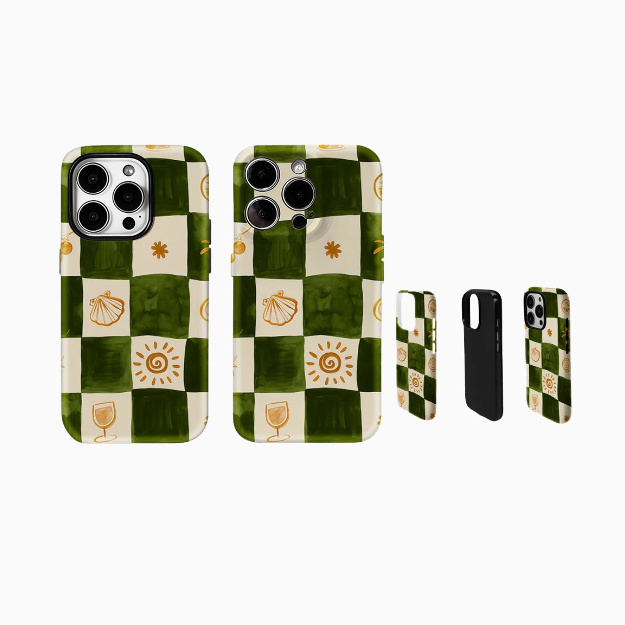 Green Orange Plaid Case