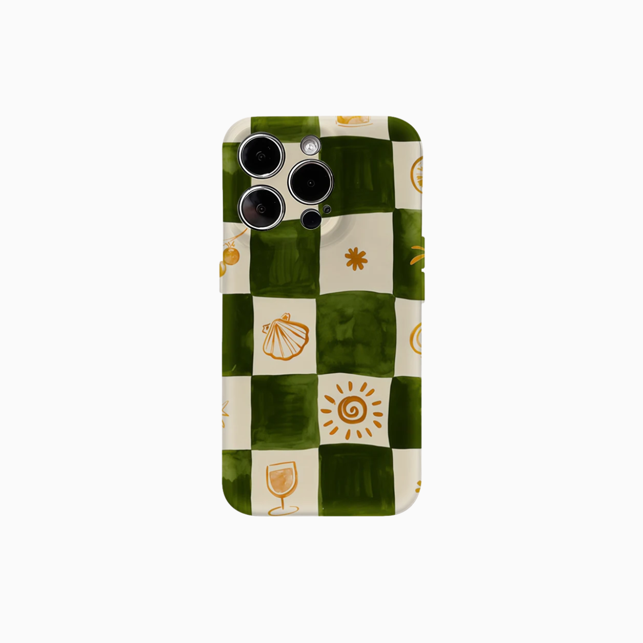 Green Orange Plaid Case