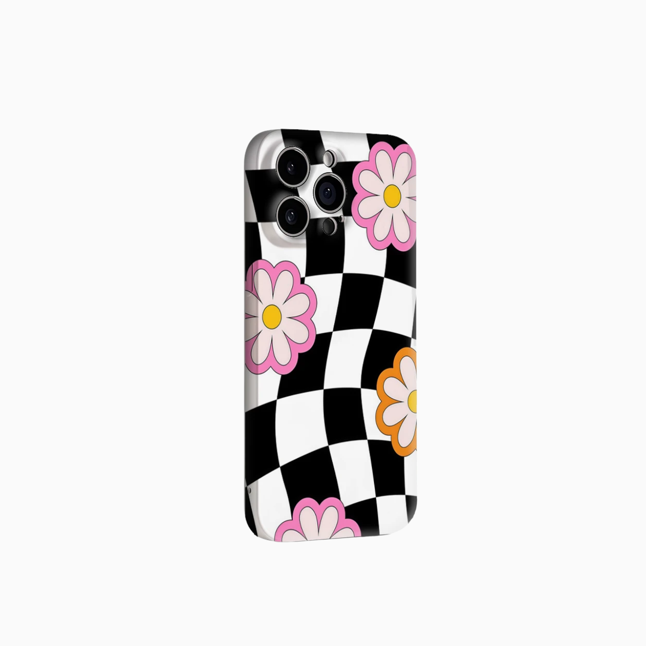 Checkerboard Floral Magnetic Phone Case